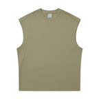 Heavyweight Sleeveless Pure Cotton Sleeveless T-shirt