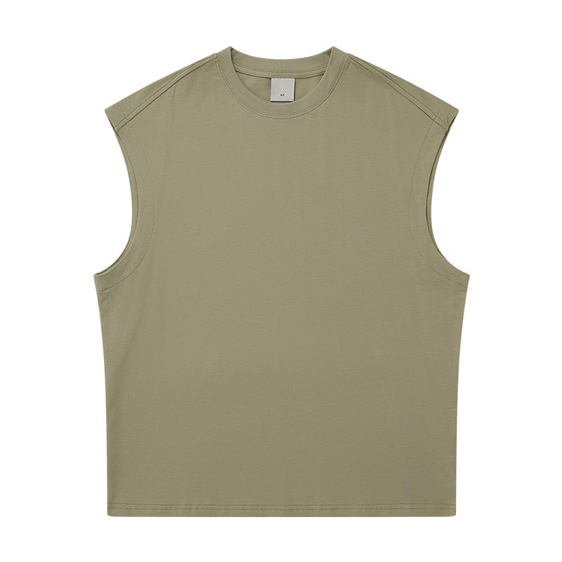 Heavyweight Sleeveless Pure Cotton Sleeveless T-shirt