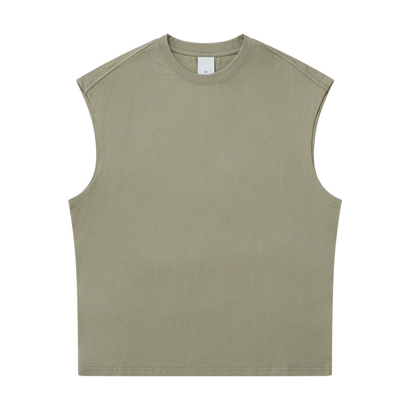 Heavyweight Sleeveless Pure Cotton Sleeveless T-shirt