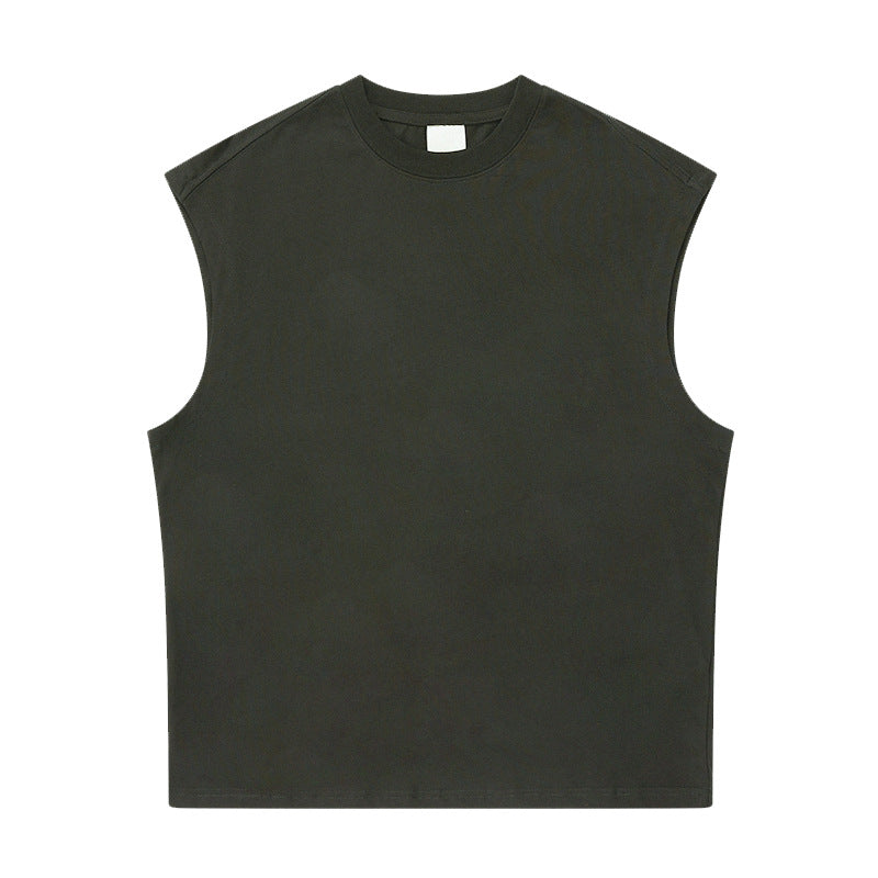 Heavyweight Sleeveless Pure Cotton Sleeveless T-shirt