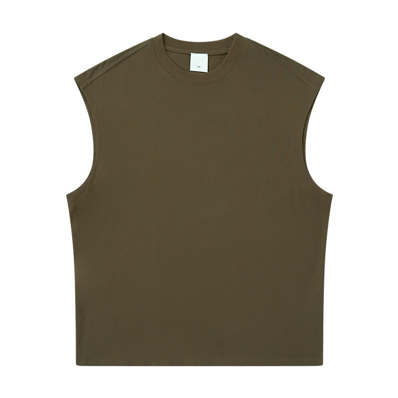 Heavyweight Sleeveless Pure Cotton Sleeveless T-shirt