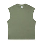 Heavyweight Sleeveless Pure Cotton Sleeveless T-shirt