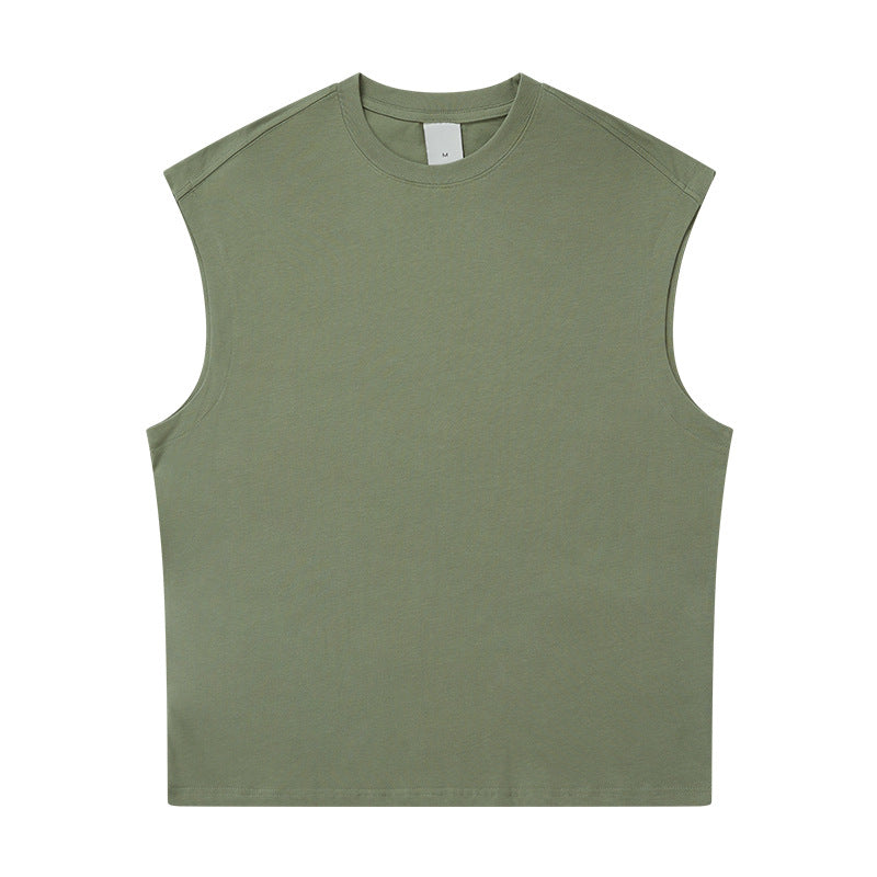 Heavyweight Sleeveless Pure Cotton Sleeveless T-shirt