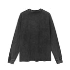 Heavyweight Washed Distressed Vintage Long Sleeve T-Shirt