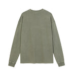 Heavyweight Washed Distressed Vintage Long Sleeve T-Shirt
