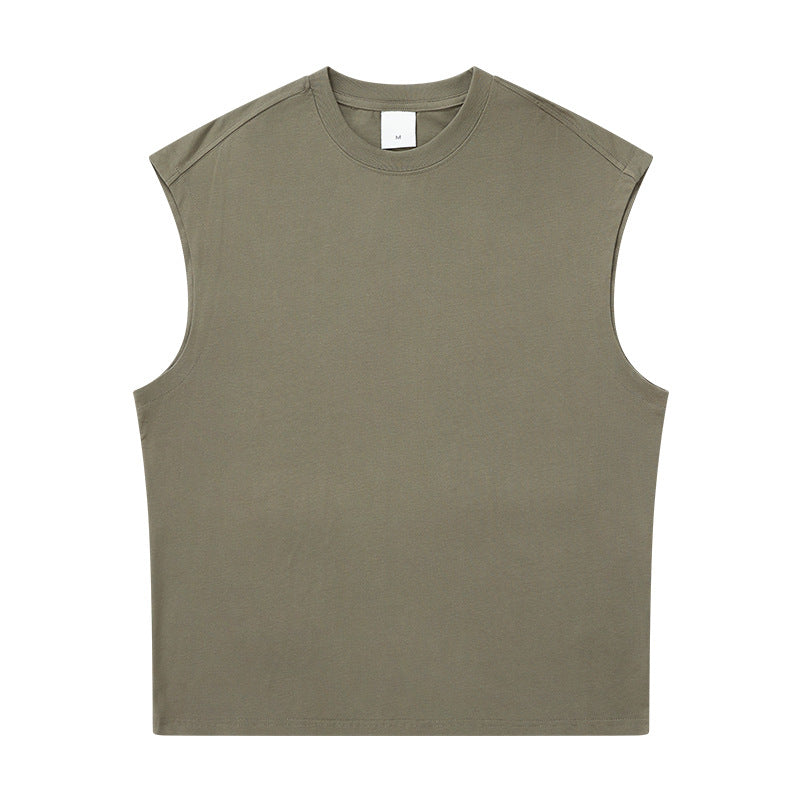 Heavyweight Sleeveless Pure Cotton Sleeveless T-shirt
