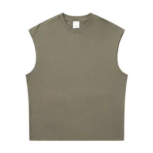 Heavyweight Sleeveless Pure Cotton Sleeveless T-shirt