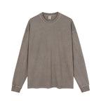 Heavyweight Washed Distressed Vintage Long Sleeve T-Shirt