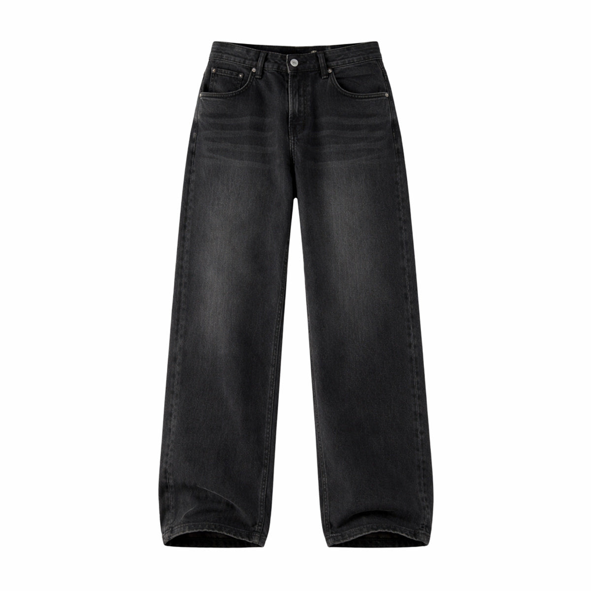 Mens Straight-Leg Relaxed-Fit Vintage Denim Jeans In American Style
