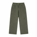 Pure Cotton Stone-washed Casual Straight-leg Men's Solid Loose Pants