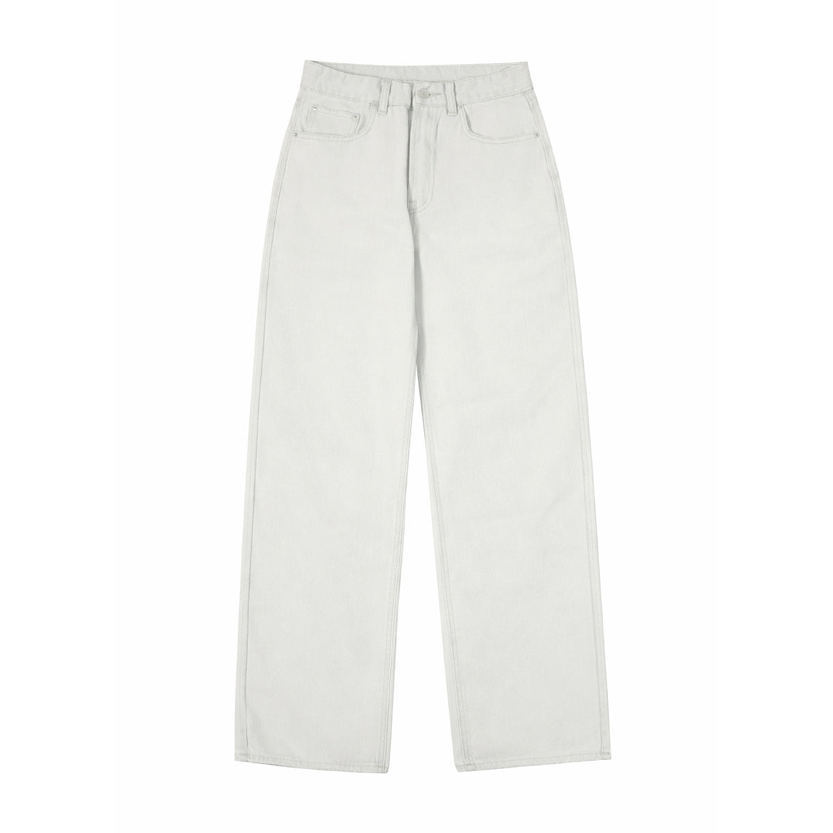 Pure Cotton Stone-washed Casual Straight-leg Men's Solid Loose Pants