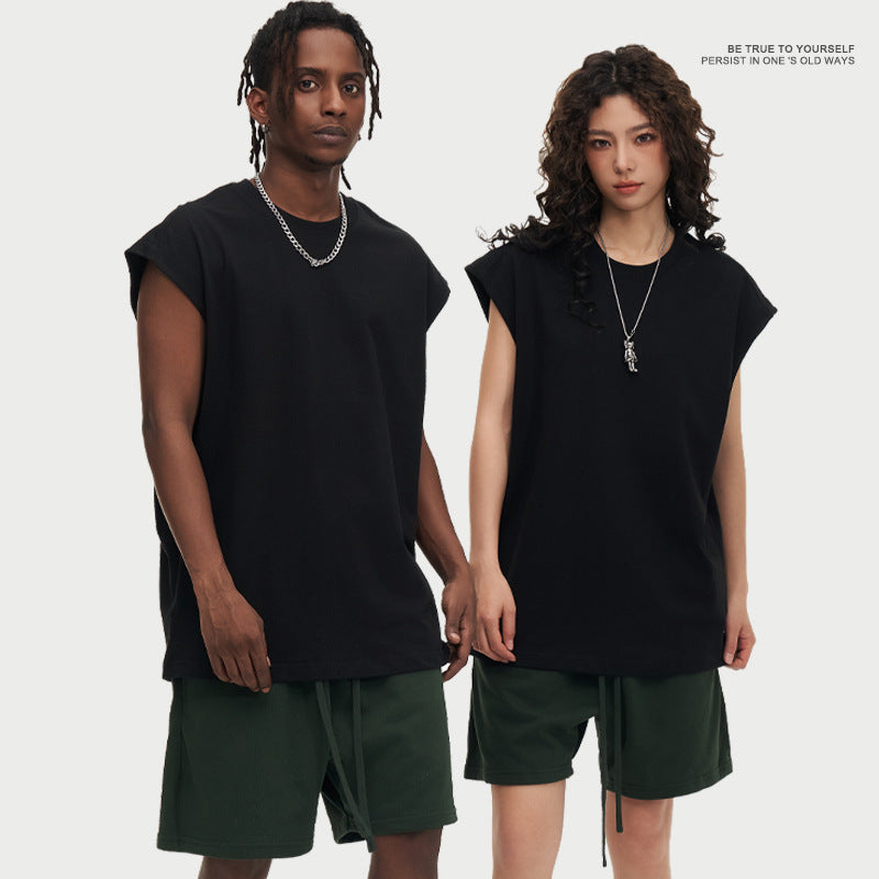 Heavyweight Sleeveless Pure Cotton Sleeveless T-shirt