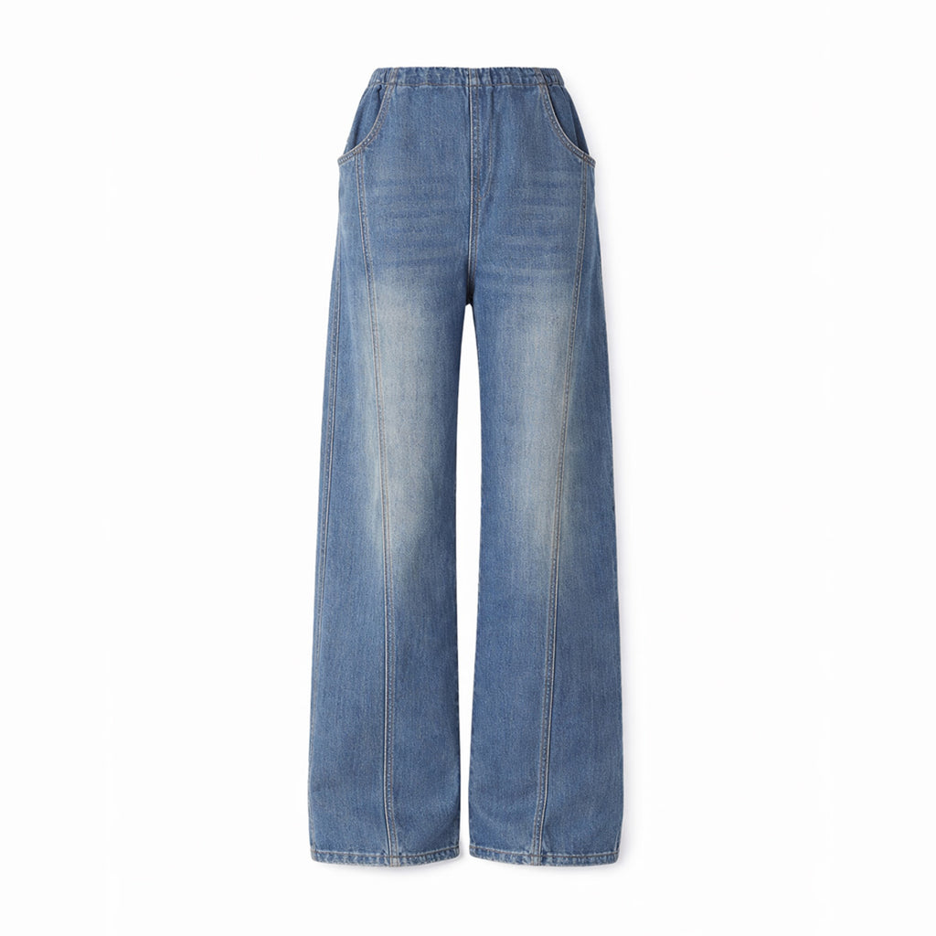 Vintage Blue High-Waist Loose Fit Jeans