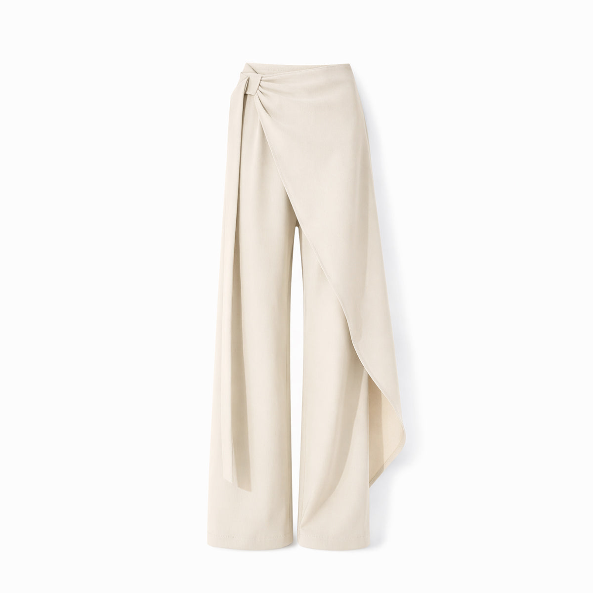 Mid-to-High Waist Straight-Leg Trousers