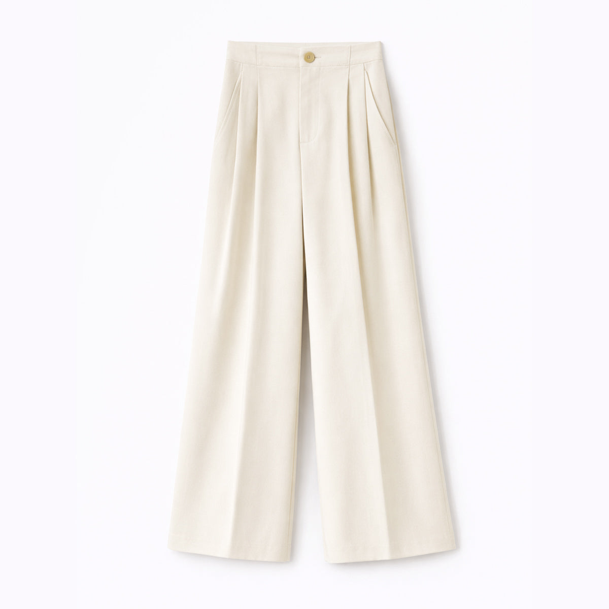 Apricot Mid-Rise Wide-Leg Pants