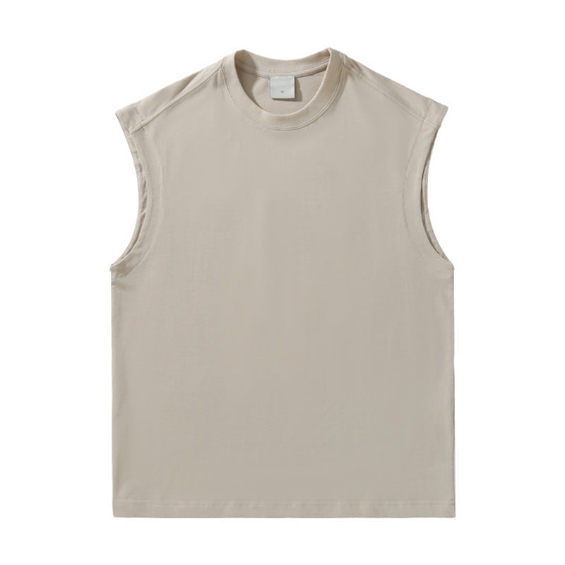 Heavyweight Sleeveless Pure Cotton Sleeveless T-shirt