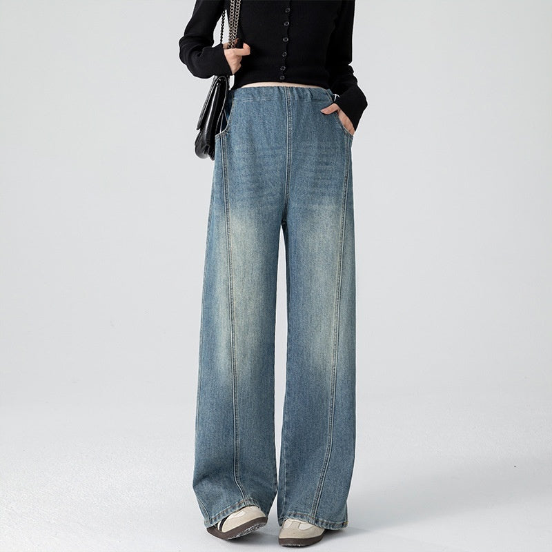 Vintage Blue High-Waist Loose Fit Jeans