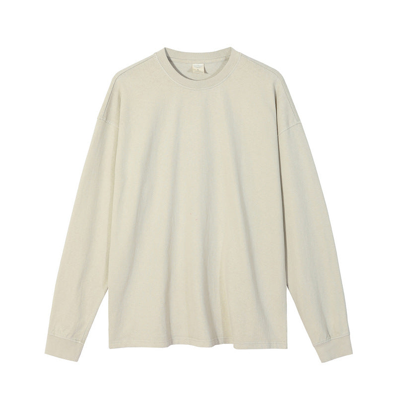 Heavyweight Washed Distressed Vintage Long Sleeve T-Shirt
