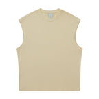 Heavyweight Sleeveless Pure Cotton Sleeveless T-shirt
