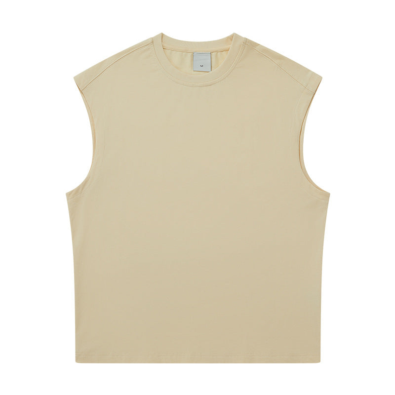 Heavyweight Sleeveless Pure Cotton Sleeveless T-shirt