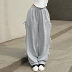 Gray High-Waist Loose Fit Trousers