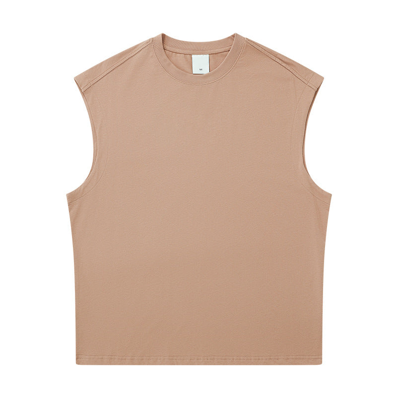Heavyweight Sleeveless Pure Cotton Sleeveless T-shirt